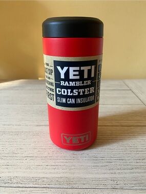 Yeti Rambler 12 Oz Colster Slim Can Insulator - Rescue Red